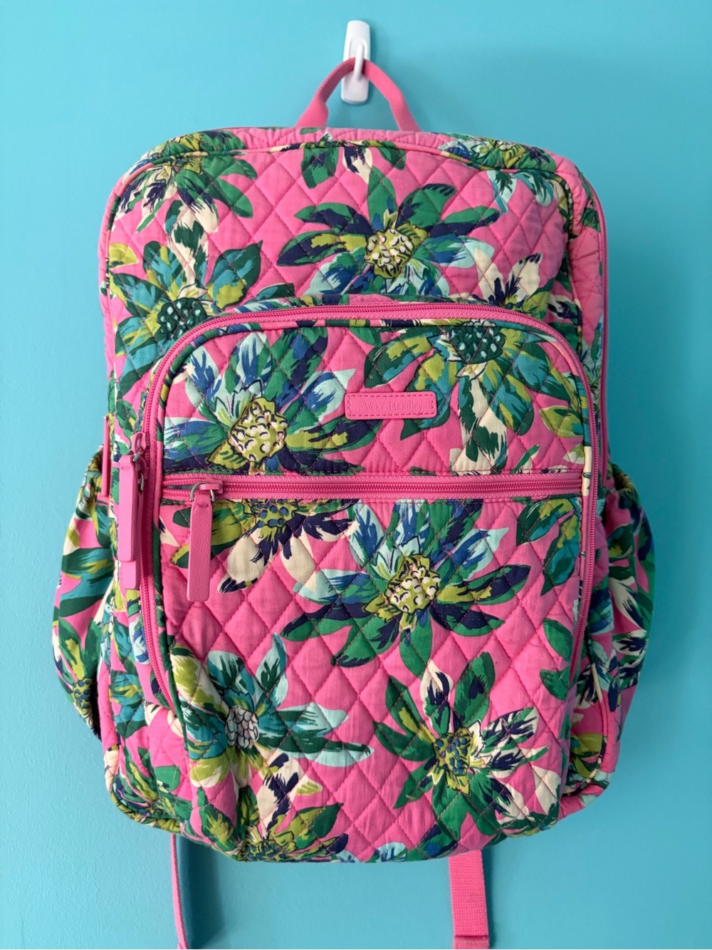 Vera Bradley Hot Pink Quilted Floral Backpack